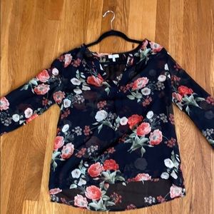 Joie Black And Red XS Blouse
